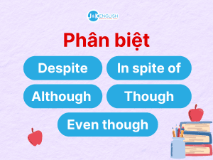 Phân biệt cách dùng Though, Although, Even Though, Despite, và In Spite Of trong tiếng Anh